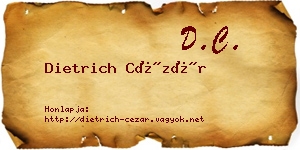 Dietrich Cézár névjegykártya